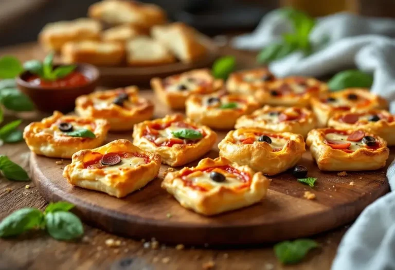 Mini pizzas en pâte feuilletée : l’apéro express ultra croustillant prêt en 20 minutes